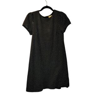Maeve Anthropologie Swiss Dot Black & White Shift Dress Size XS LBD